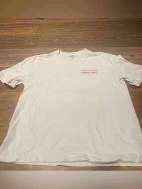 Hollister White Oracle Red Bull Racing Logo Short Sleeve Tee